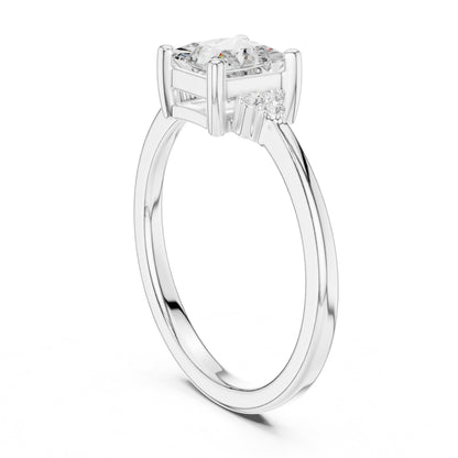 Princess Accented Lab Grown Diamond Engagement Ring