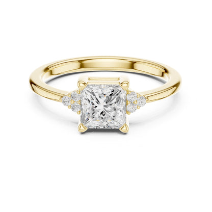 Princess Accented Lab Grown Diamond Engagement Ring