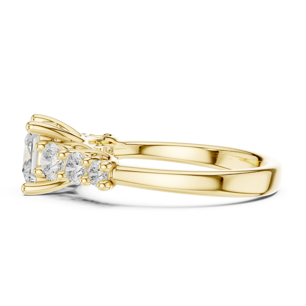 Princess Accented Lab Grown Diamond Engagement Ring