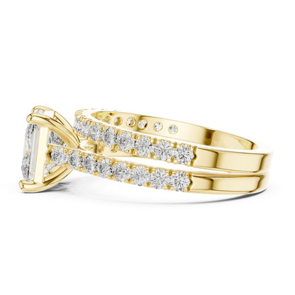 Princess Accented Lab Grown Diamond Engagement Ring