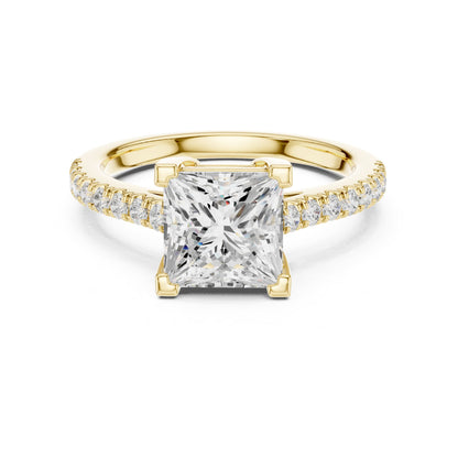 Princess Accented Lab Grown Diamond Engagement Ring