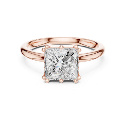 Princess Accented Lab Grown Diamond Engagement Ring