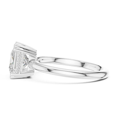 Princess Accented Lab Grown Diamond Engagement Ring