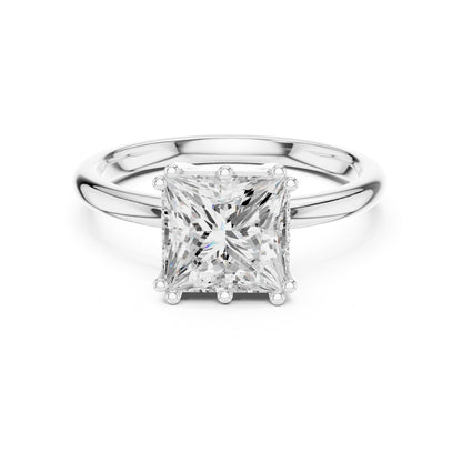 Princess Accented Lab Grown Diamond Engagement Ring