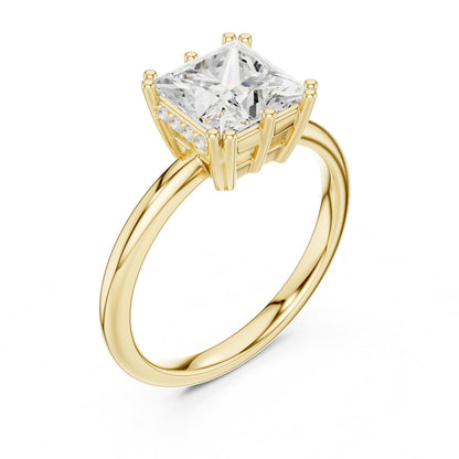 Princess Accented Lab Grown Diamond Engagement Ring