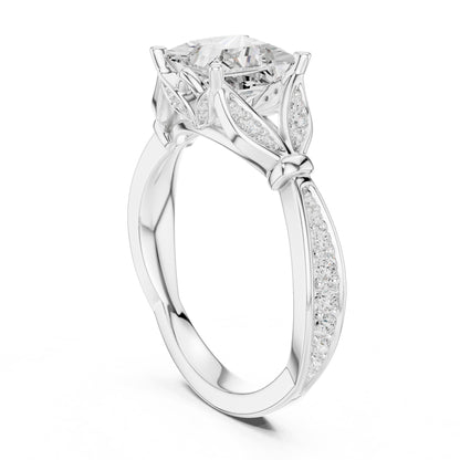 Princess Accented Lab Grown Diamond Engagement Ring
