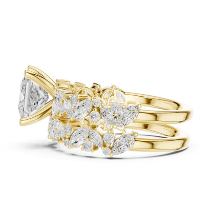 Princess Accented Lab Grown Diamond Engagement Ring