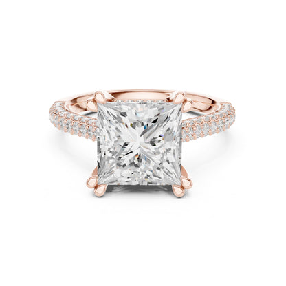 Princess Accented Lab Grown Diamond Engagement Ring
