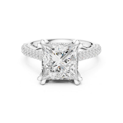 Princess Accented Lab Grown Diamond Engagement Ring