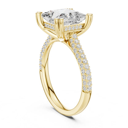 Princess Accented Lab Grown Diamond Engagement Ring