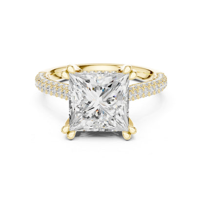Princess Accented Lab Grown Diamond Engagement Ring