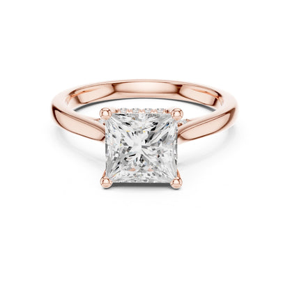 Princess Accented Lab Grown Diamond Engagement Ring