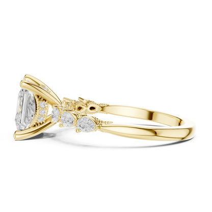 Princess Accented Lab Grown Diamond Engagement Ring