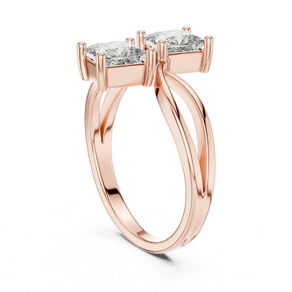 Princess Bypass Lab Grown Diamond Engagement Ring