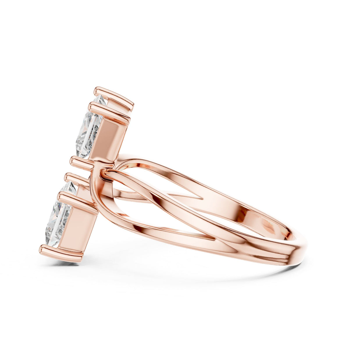 Princess Bypass Lab Grown Diamond Engagement Ring