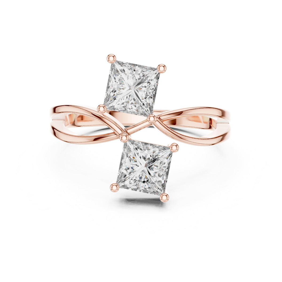 Princess Bypass Lab Grown Diamond Engagement Ring