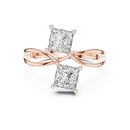Princess Bypass Lab Grown Diamond Engagement Ring