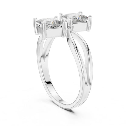 Princess Bypass Lab Grown Diamond Engagement Ring