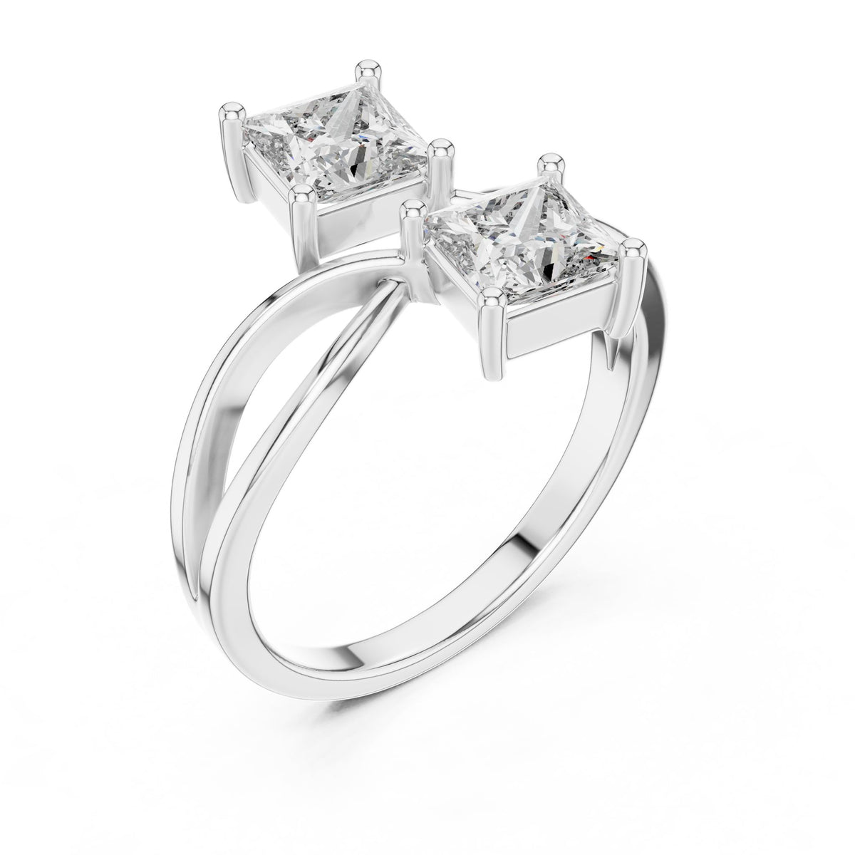 Princess Bypass Lab Grown Diamond Engagement Ring
