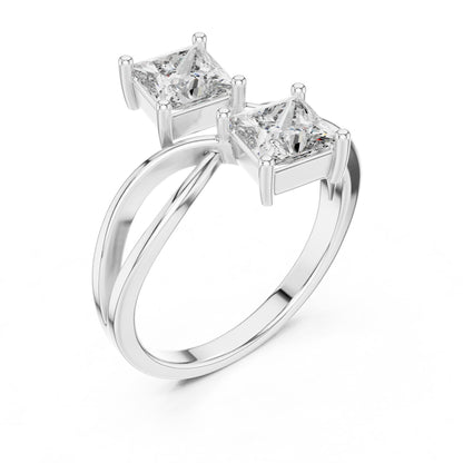 Princess Bypass Lab Grown Diamond Engagement Ring