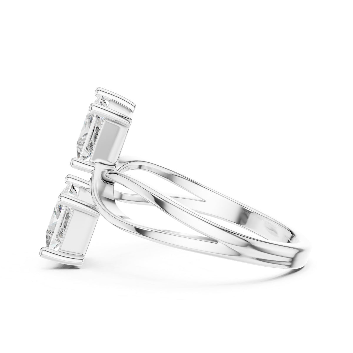 Princess Bypass Lab Grown Diamond Engagement Ring
