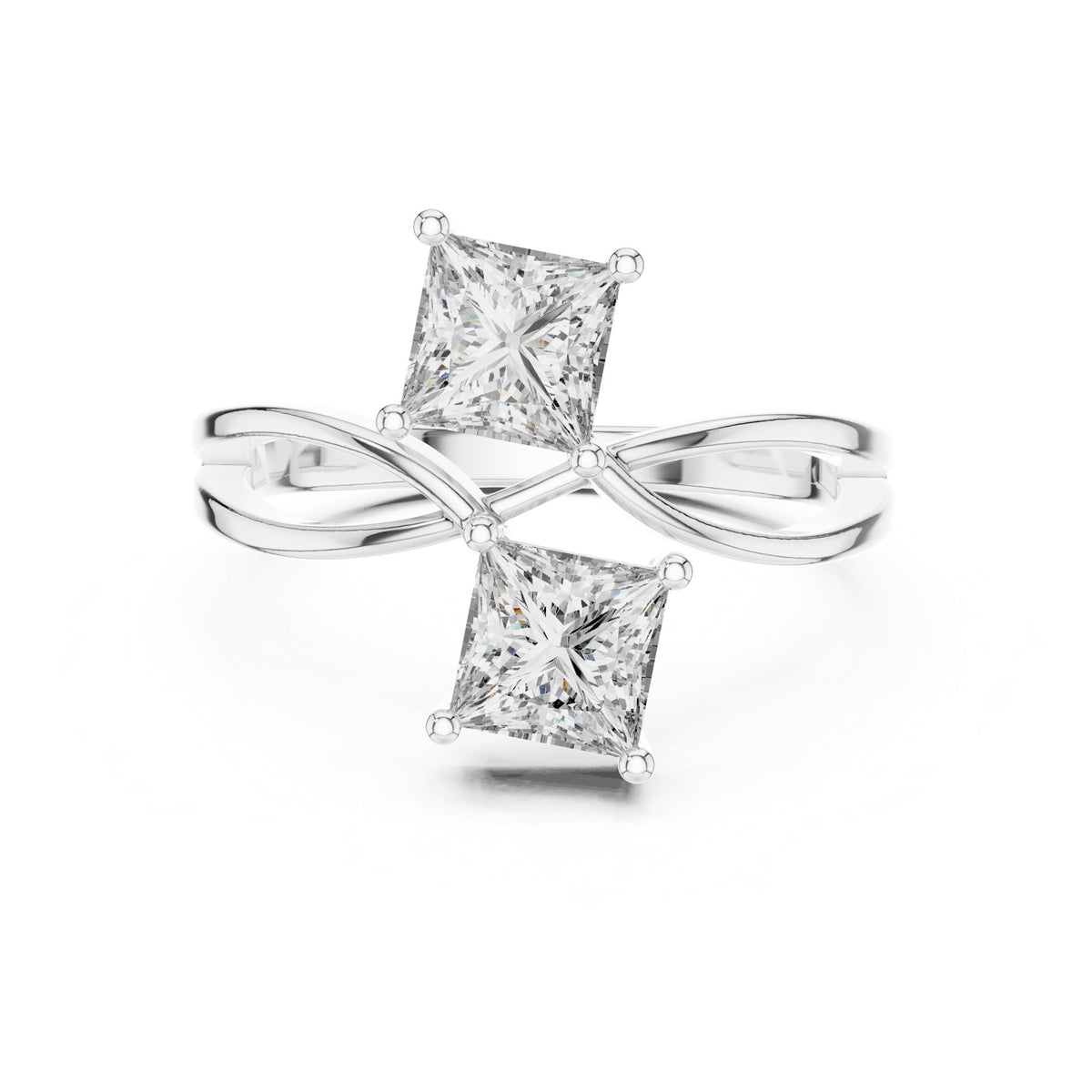 Princess Bypass Lab Grown Diamond Engagement Ring