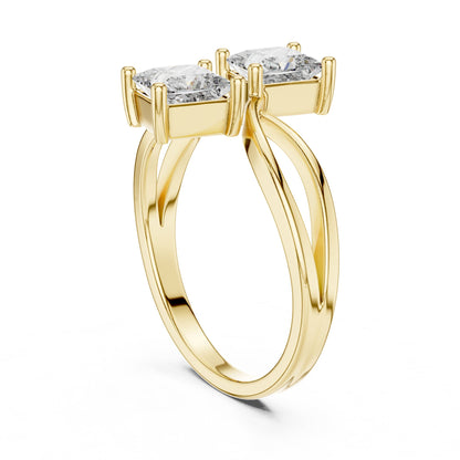 Princess Bypass Lab Grown Diamond Engagement Ring