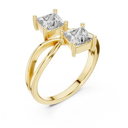 Princess Bypass Lab Grown Diamond Engagement Ring