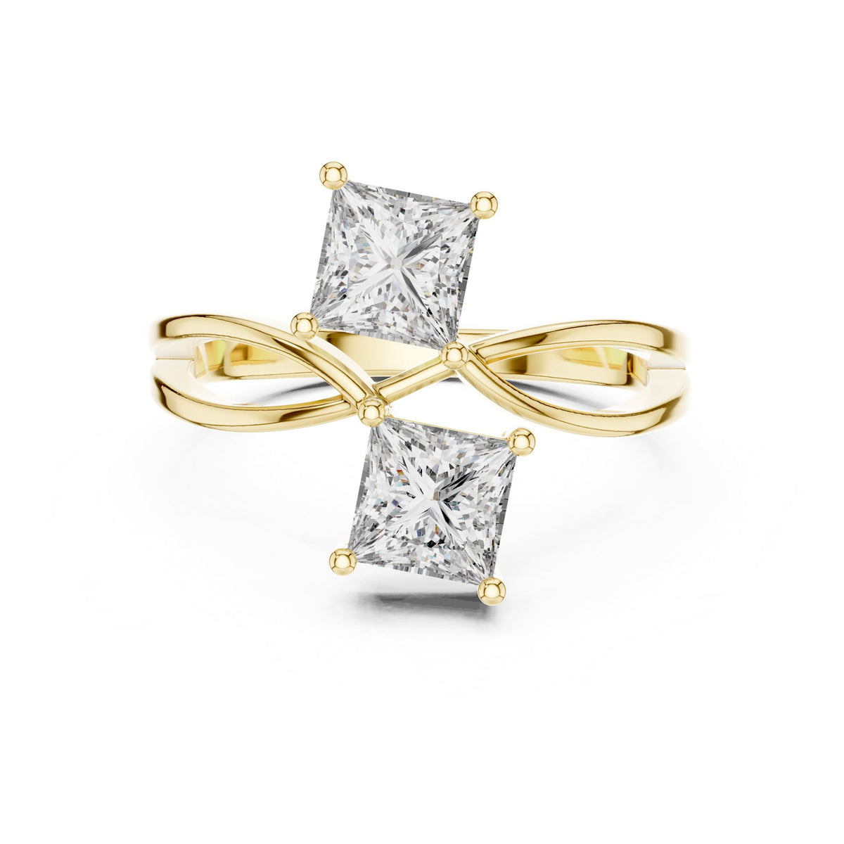 Princess Bypass Lab Grown Diamond Engagement Ring
