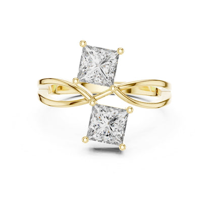 Princess Bypass Lab Grown Diamond Engagement Ring