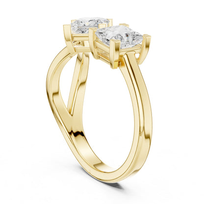 Princess Bypass Lab Grown Diamond Engagement Ring