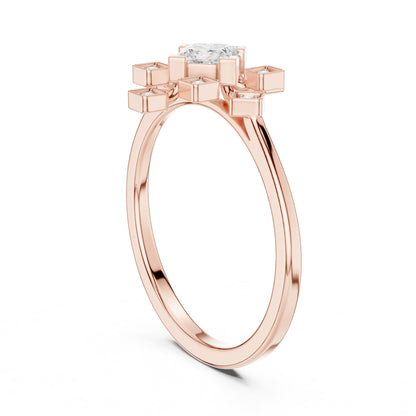 Princess Cluster Lab Grown Diamond Engagement Ring