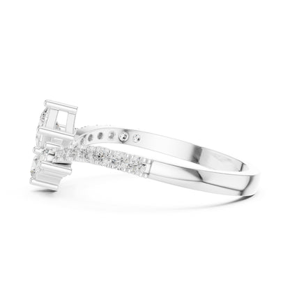 Princess Cluster Lab Grown Diamond Engagement Ring