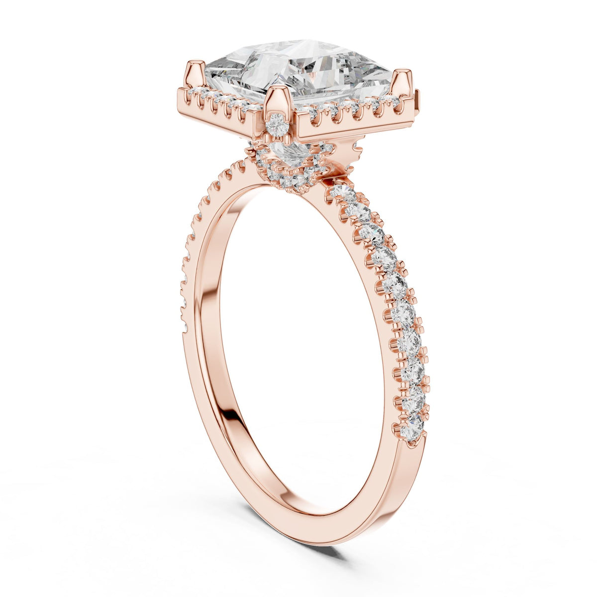 Princess Halo Lab Grown Diamond Engagement Ring