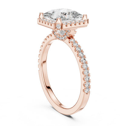 Princess Halo Lab Grown Diamond Engagement Ring