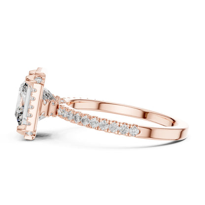 Princess Halo Lab Grown Diamond Engagement Ring