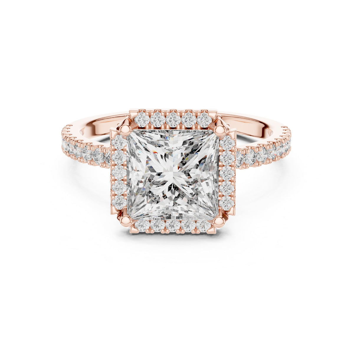Princess Halo Lab Grown Diamond Engagement Ring