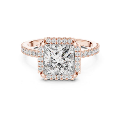 Princess Halo Lab Grown Diamond Engagement Ring