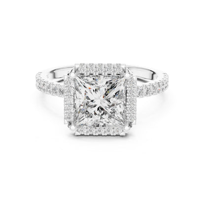 Princess Halo Lab Grown Diamond Engagement Ring