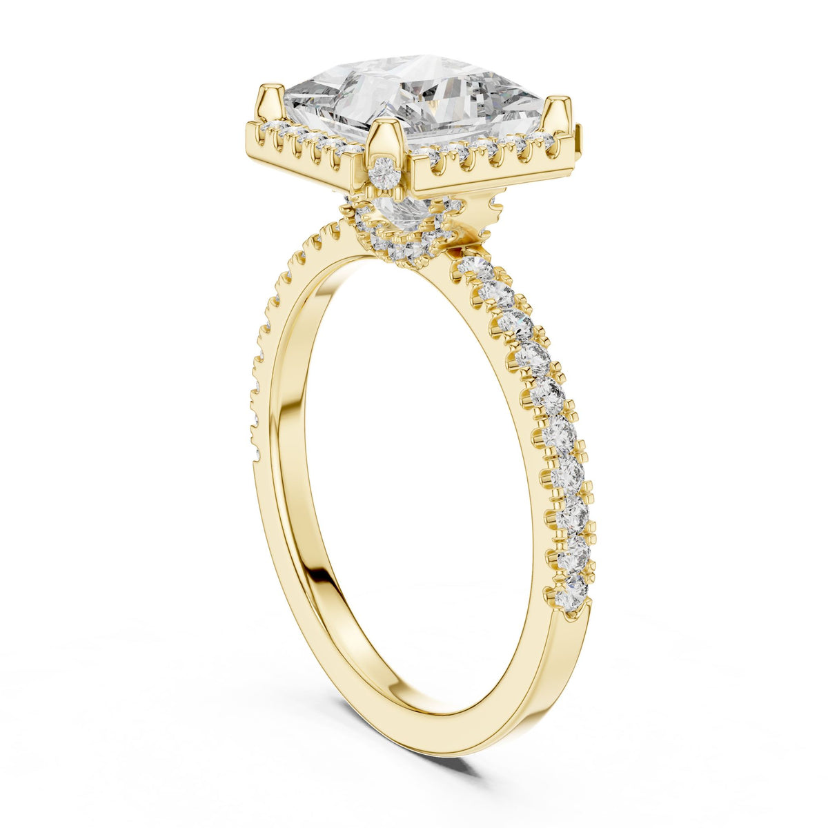 Princess Halo Lab Grown Diamond Engagement Ring