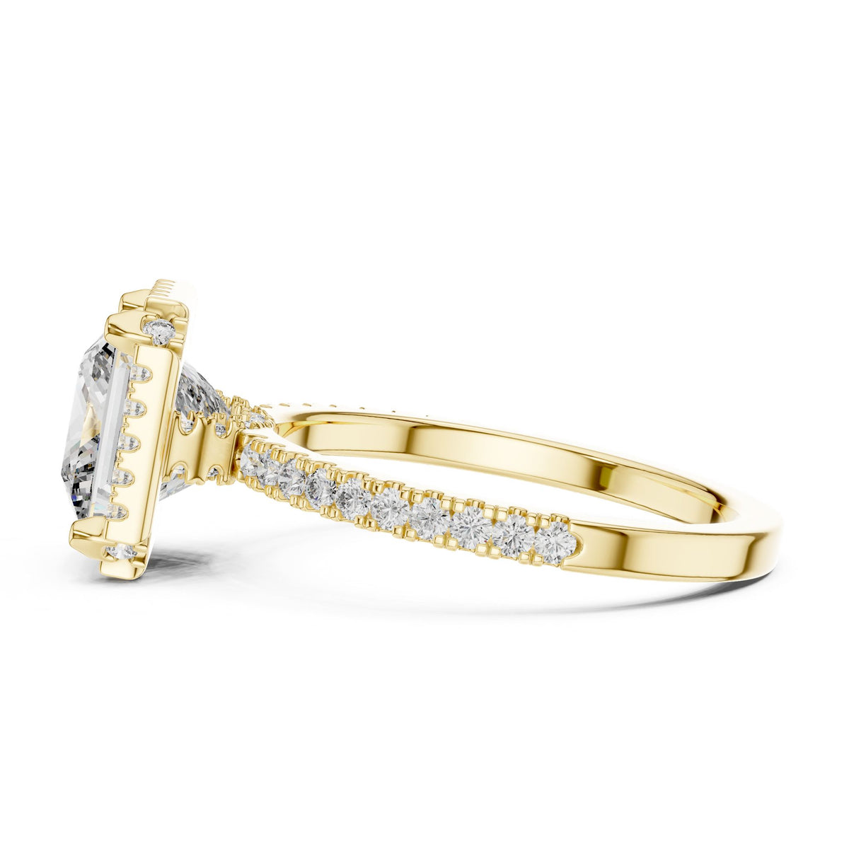 Princess Halo Lab Grown Diamond Engagement Ring