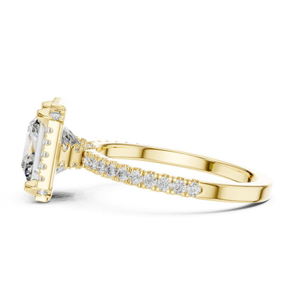Princess Halo Lab Grown Diamond Engagement Ring