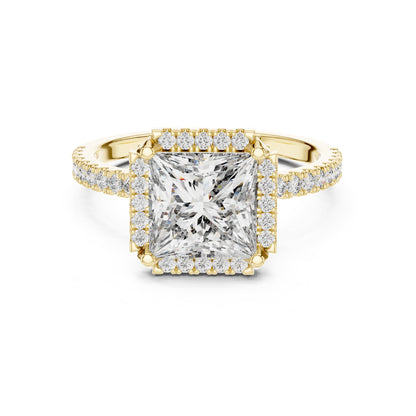 Princess Halo Lab Grown Diamond Engagement Ring