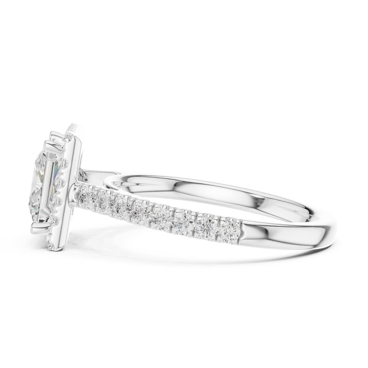 Princess Halo Lab Grown Diamond Engagement Ring