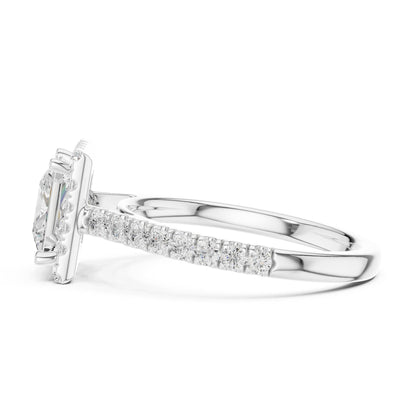 Princess Halo Lab Grown Diamond Engagement Ring