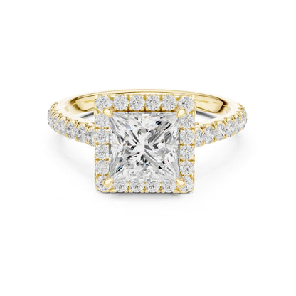 Princess Halo Lab Grown Diamond Engagement Ring