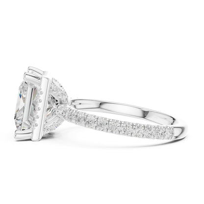 Princess Halo Lab Grown Diamond Engagement Ring