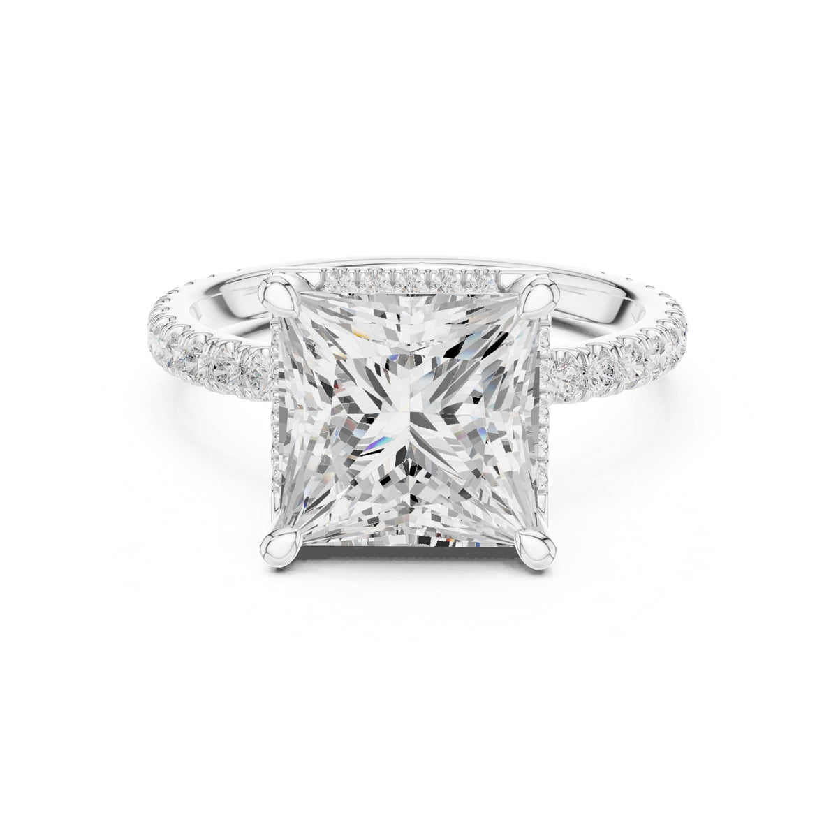 Princess Halo Lab Grown Diamond Engagement Ring