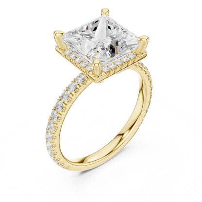 Princess Halo Lab Grown Diamond Engagement Ring