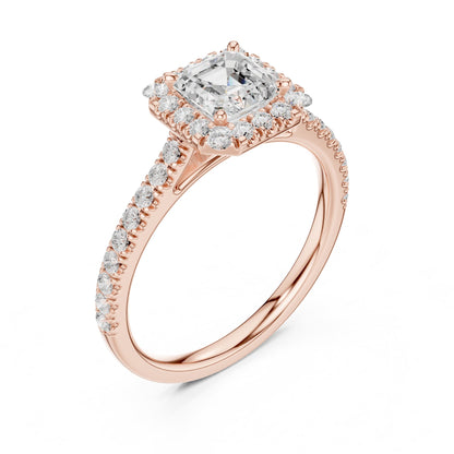 Princess Halo Lab Grown Diamond Engagement Ring